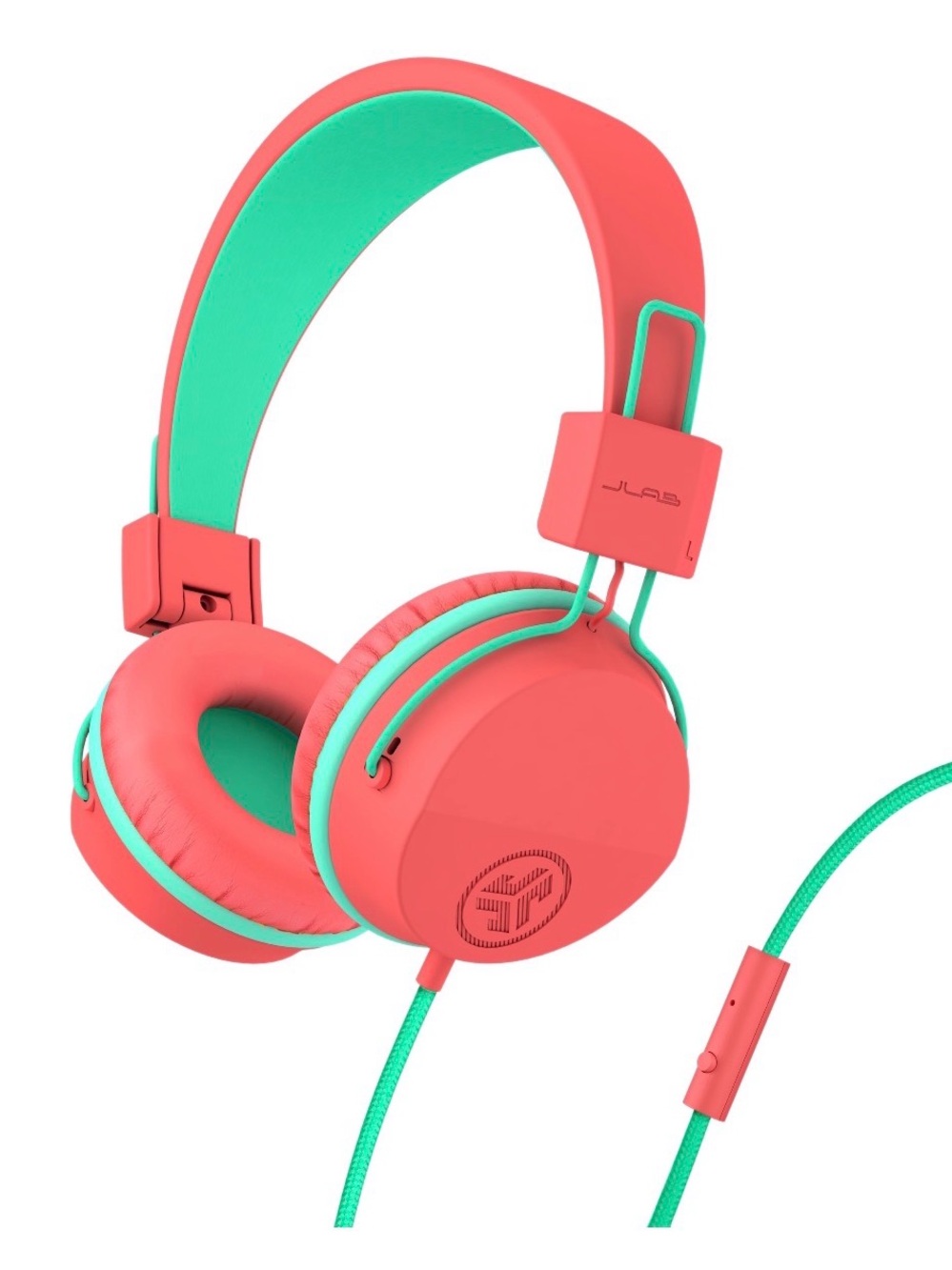 NIB . . .  JLab Kid’s Wired On-Ear Headphones  |  Peach